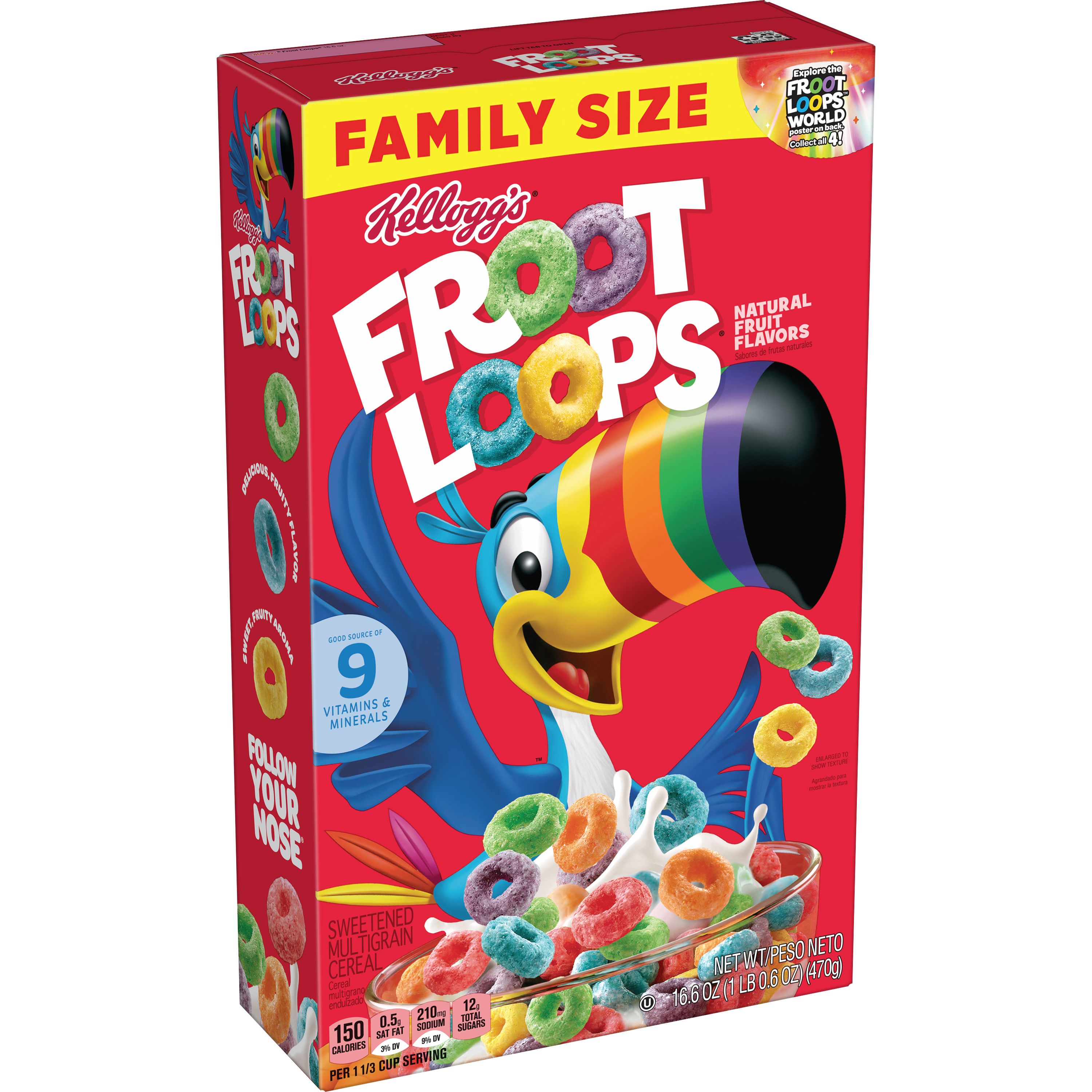 Kellogg's Froot Loops Original cereal box, United States