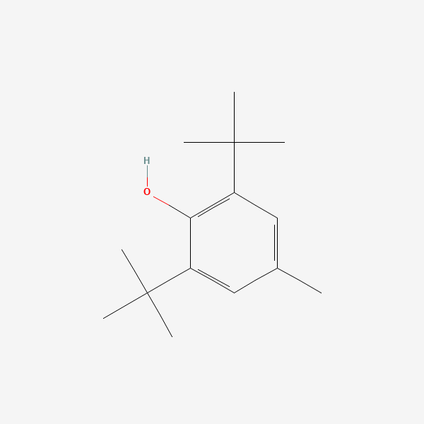 Chemical structure of butylated hydroxytoluene (BHT)