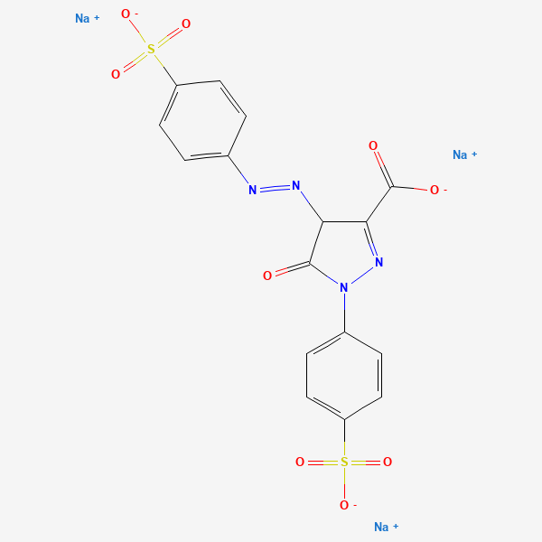 Chemical structure of Tartrazine (Yellow 5)